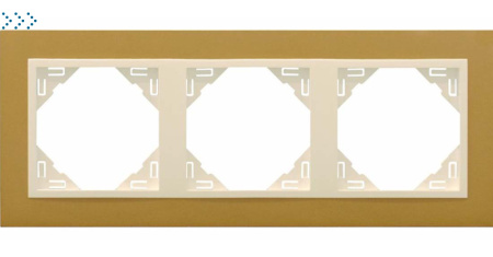 3-х местная рамка, золото/лед (90930 TUG)